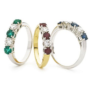 Diamond & Precious Stone Rings (Sapphire, Ruby, Emerald, Aquamarine, Morganite, Tanzanite)