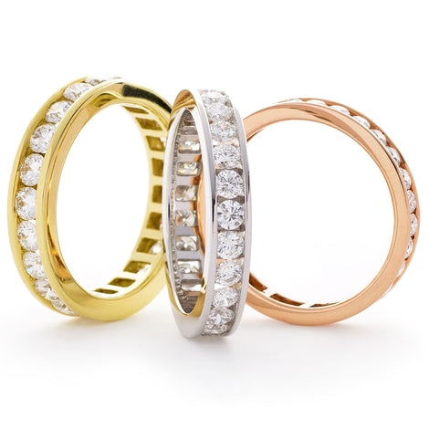 Eternity and Diamond Set Wedding Rings
