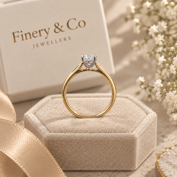 18ct Yellow Gold Solitaire Natural Brilliant Cut Diamond Ring 0.76ct GSI2