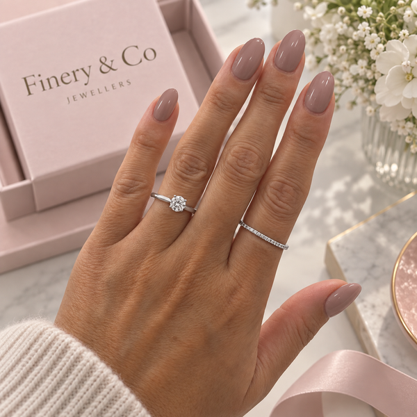Platinum Natural Diamond Ring 0.50ct GVS2