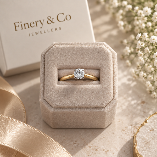 18ct Yellow Gold Solitaire Natural Brilliant Cut Diamond Ring 0.76ct GSI2