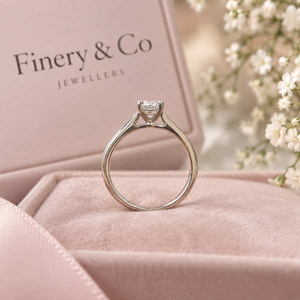 Platinum Natural Diamond Ring 0.50ct GVS2