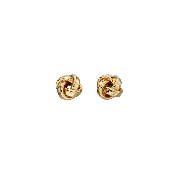 9ct Yellow Gold Knot Stud Earrings