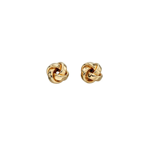 9ct Yellow Gold Knot Stud Earrings