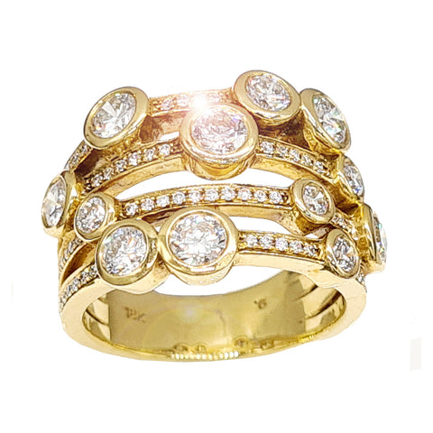 18ct Gold Diamond Ring Available In White Gold & Yellow Gold