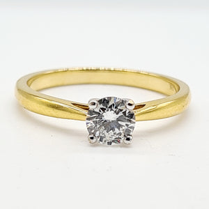 (0.50ct) 18ct Yellow Gold Brilliant Cut Diamond Ring
