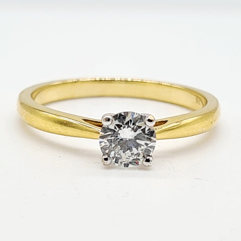 (0.50ct) 18ct Yellow Gold Brilliant Cut Diamond Ring