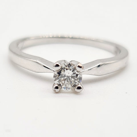 18ct White Gold Brilliant Cut Diamond Ring (0.25ct)