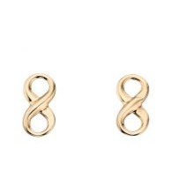Yellow Gold Infinity Studs