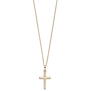 9ct Yellow Gold Cross Pendant and Chain