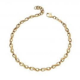 Yellow Gold Infinity Tennis Bracelet