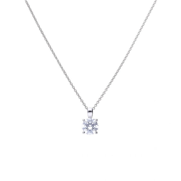 Silver Cubic Zirconia Solitaire Set