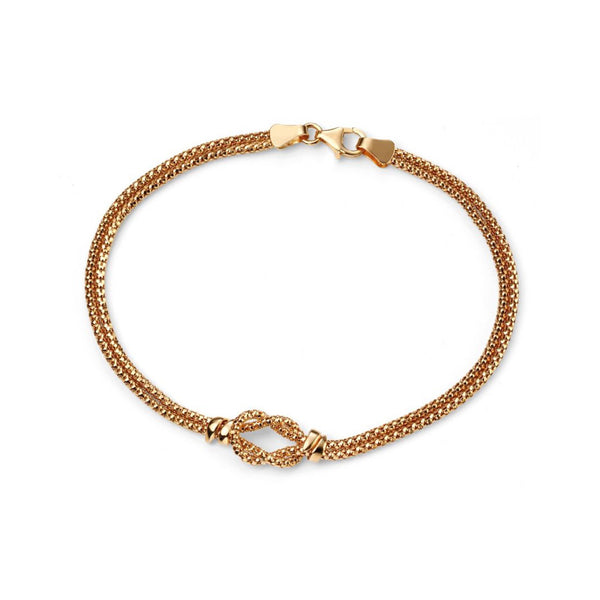 9ct Yellow Gold Double Strand Knot Bracelet