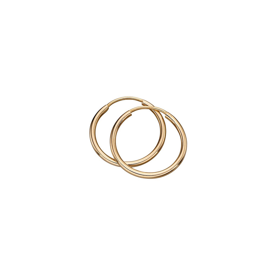 9ct Yellow Gold Sleeper Hoop Earrings