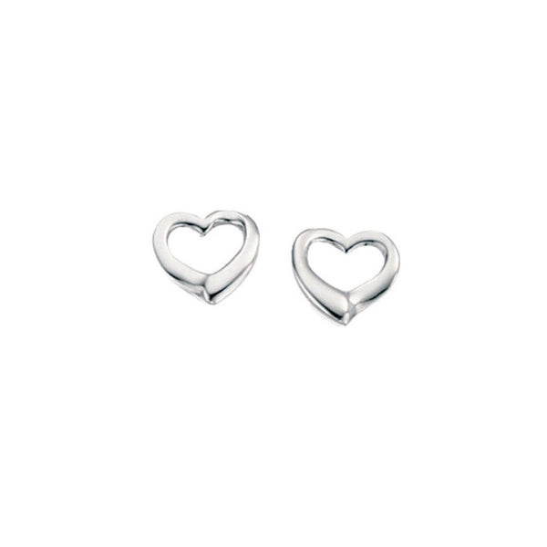 Silver Open Heart Pendant & Chain
