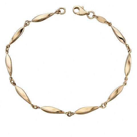 9ct Yellow Gold Marquise Bracelet