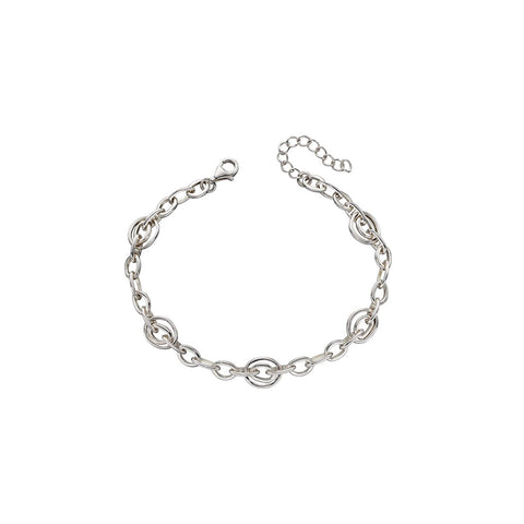 Silver Organic Double Link Bracelet