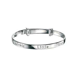 Silver Diamond Twinkle Little Star Bangle