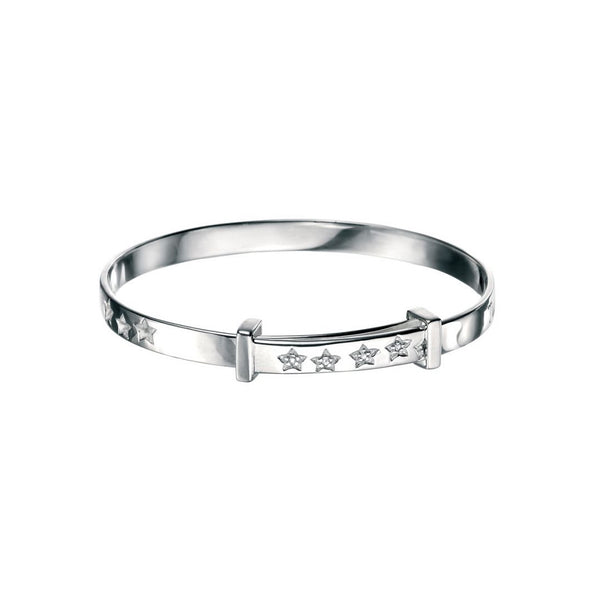 Silver Diamond Twinkle Little Star Bangle