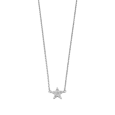 Silver Cubic Zirconia Star Necklace