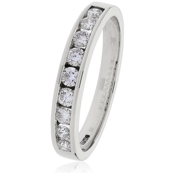 18ct Gold Brilliant Cut Diamond Half Eternity Ring (0.25ct) Available In White Gold & Yellow Gold