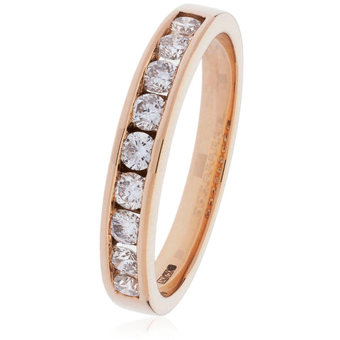 18ct Gold Brilliant Cut Diamond Half Eternity Ring (0.25ct) Available In White Gold & Yellow Gold