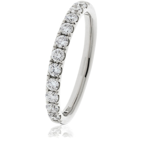 Platinum Brilliant Cut Diamond Half Eternity Ring (0.40ct)