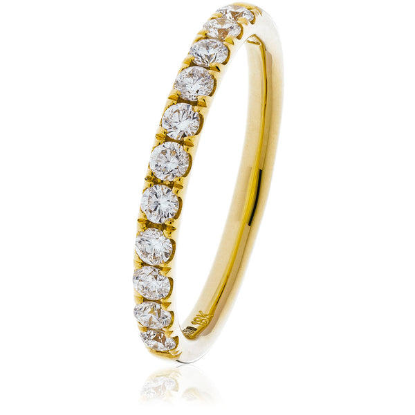18ct Gold Brilliant Cut Diamond Half Eternity Ring (0.40ct) Available In White Gold & Yellow Gold