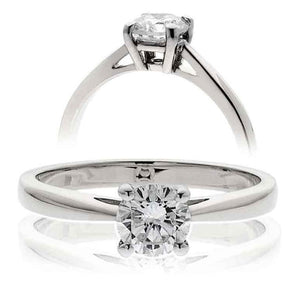 18ct White Gold Solitaire Diamond Ring
