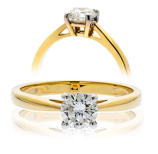 18ct White Gold Solitaire Diamond Ring