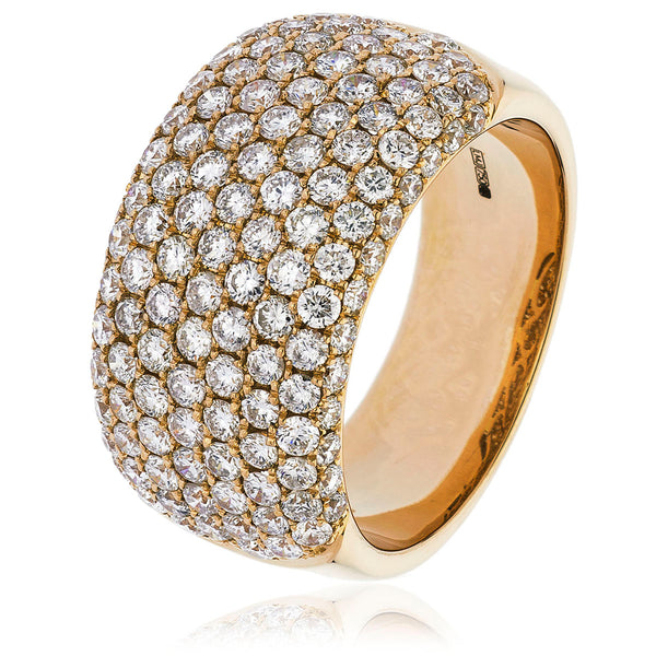 18ct 'Bombay' Style Diamond Ring Available In White Gold, Yellow Gold & Rose Gold