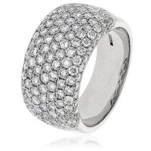 18ct 'Bombay' Style Diamond Ring Available In White Gold, Yellow Gold & Rose Gold