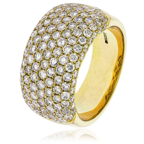 18ct 'Bombay' Style Diamond Ring Available In White Gold, Yellow Gold & Rose Gold
