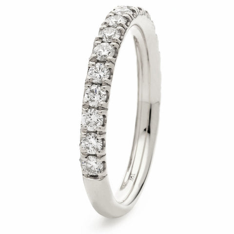 18ct Gold Brilliant Cut Diamond Half Eternity Ring (1.00ct) Available In White Gold & Yellow Gold