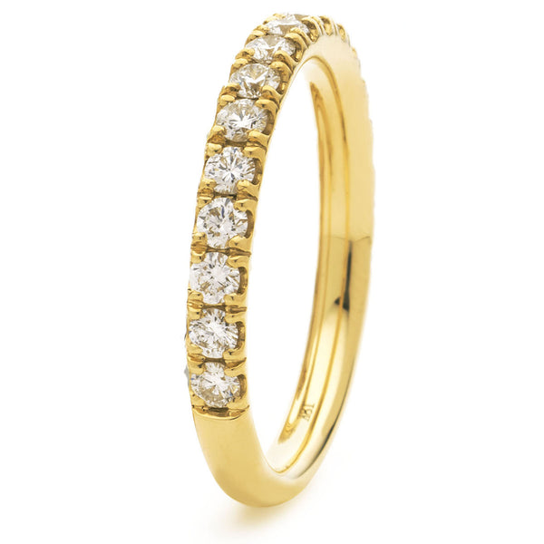 18ct Gold Brilliant Cut Diamond Half Eternity Ring (1.00ct) Available In White Gold & Yellow Gold