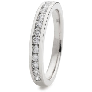 Platinum Brilliant Cut Diamond Half Eternity Ring (0.27ct)
