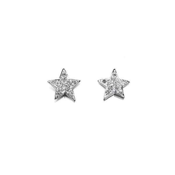Silver Cubic Zirconia Star Necklace