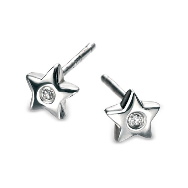 Silver Star Diamond Pendant and Chain