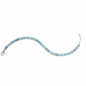 White Gold Sky Blue Topaz Bracelet