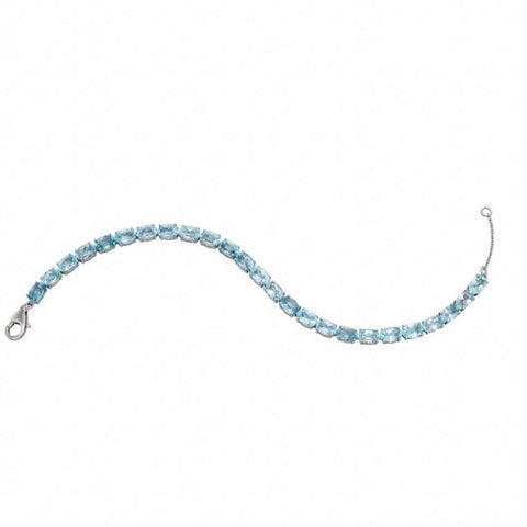 White Gold Sky Blue Topaz Bracelet