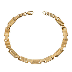 9ct Yellow Gold Rectangle Bracelet
