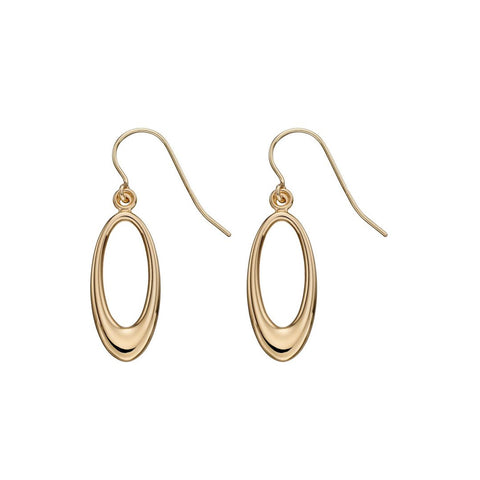 9ct Yellow Gold Open Oval Earrings