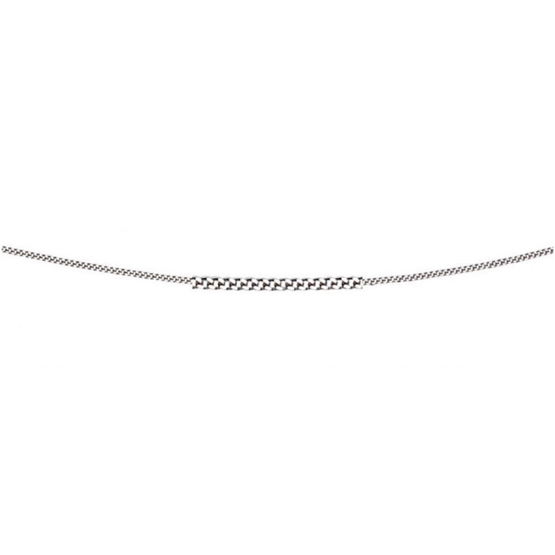 9ct White Gold Fine Diamond Cut Box Chain