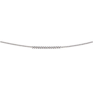 9ct White Gold Fine Diamond Cut Box Chain