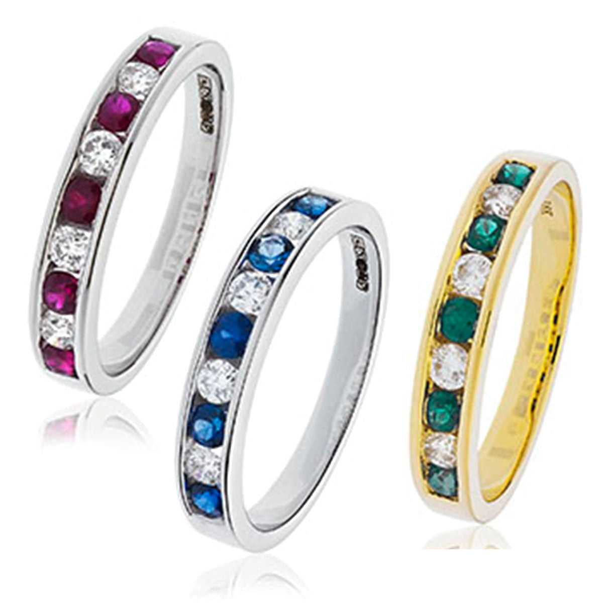 Channel set sapphire eternity band deals