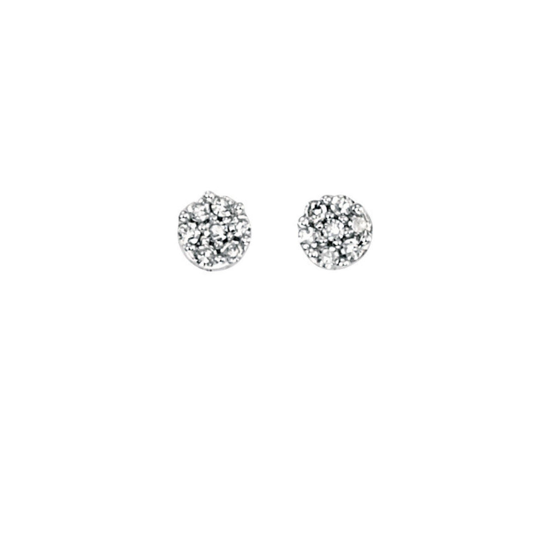9ct White Gold Diamond Studs