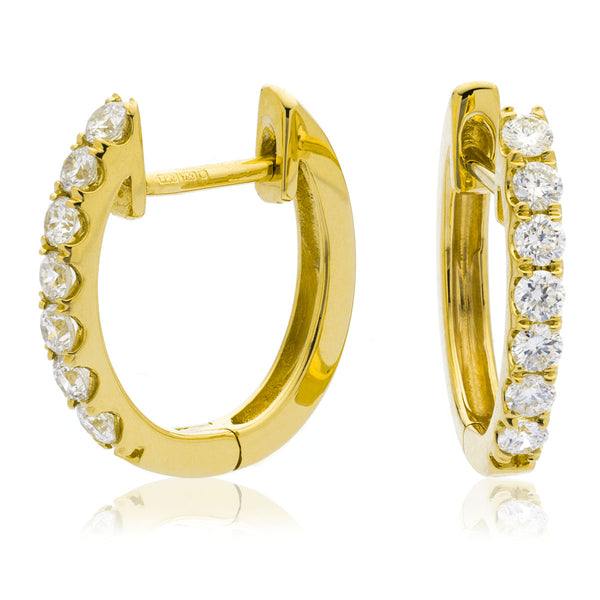 18ct Gold Brilliant Cut Diamond Hoop Earrings (0.30ct) Available in White Gold & Yellow Gold