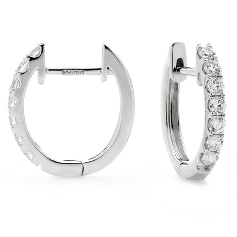 18ct Gold Brilliant Cut Diamond Hoop Earrings (0.30ct) Available in White Gold & Yellow Gold