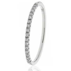 Platinum Brilliant Cut Diamond Half Eternity Ring (0.20ct)