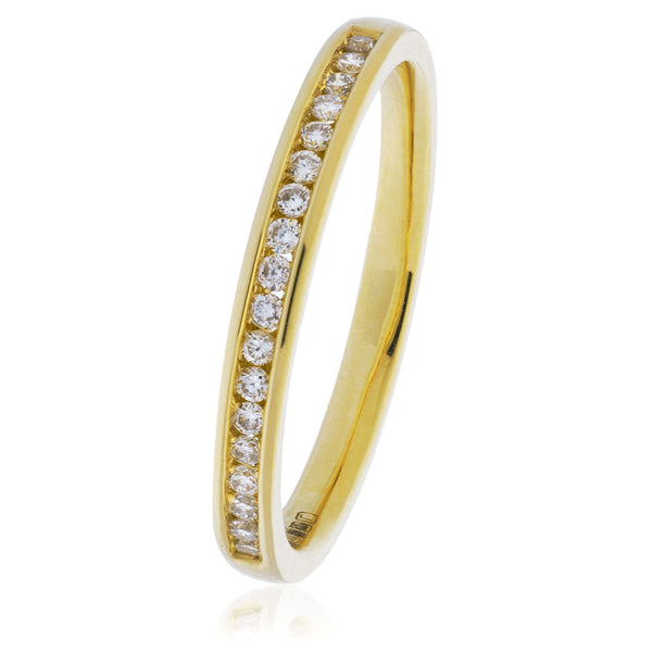 18ct Gold Brilliant Cut Diamond Half Eternity Ring (0.15ct) Available In White Gold & Yellow Gold
